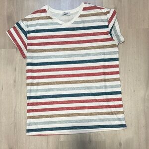 Striped V-Neck T-Shirt